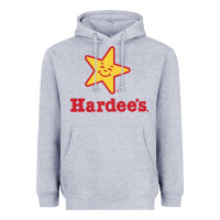 Heather Grey hardee's Heavyweight Hoodie - linhVisuals