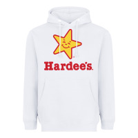 White hardee's Heavyweight Hoodie - linhVisuals