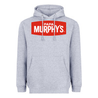 Heather Grey papa murphy's Heavyweight Hoodie - linhVisuals