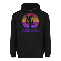 Black arizona   vintage retro cactus souvenir gift t shirt Heavyweight Hoodie - linhVisuals