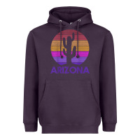 Plum arizona   vintage retro cactus souvenir gift t shirt Heavyweight Hoodie - linhVisuals