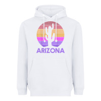 White arizona   vintage retro cactus souvenir gift t shirt Heavyweight Hoodie - linhVisuals