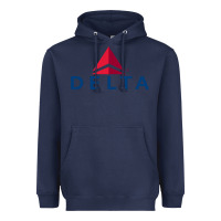 Navy DELTA Heavyweight Hoodie - linhVisuals