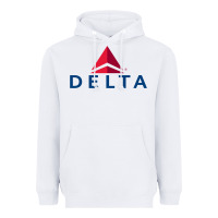 White DELTA Heavyweight Hoodie - linhVisuals
