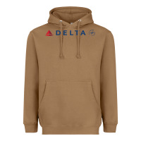 Toasted Coconut DELTA SKY TEAM Heavyweight Hoodie - linhVisuals