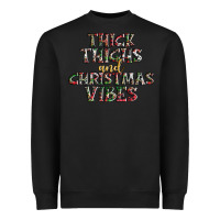 Black thick thighs and Christmas vibes Heavyweight Sweatshirt - AdoDesignShop