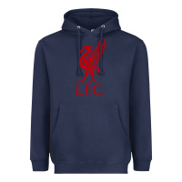 Navy LIVERPOOL TEAM Heavyweight Hoodie - linhVisuals