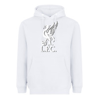 White LIVERPOOL CLUB POPULAR Heavyweight Hoodie - linhVisuals