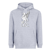 Heather Grey LIVERPOOL CLUB POPULAR Heavyweight Hoodie - linhVisuals