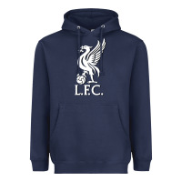 Navy LIVERPOOL CLUB POPULAR Heavyweight Hoodie - linhVisuals
