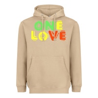 Mushroom reggae colors t  shirtone love reggae lovers pattern t  shirt Heavyweight Hoodie - linhVisuals