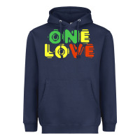 Navy reggae colors t  shirtone love reggae lovers pattern t  shirt Heavyweight Hoodie - linhVisuals