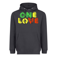Smoke reggae colors t  shirtone love reggae lovers pattern t  shirt Heavyweight Hoodie - linhVisuals