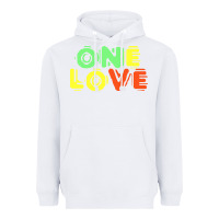 White reggae colors t  shirtone love reggae lovers pattern t  shirt Heavyweight Hoodie - linhVisuals