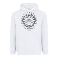 White universite paris la sorbonne Heavyweight Hoodie - linhVisuals