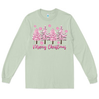 Matcha Merry Christmas Trees Long Sleeve Tee - FaDigitalArtStudio