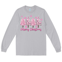 Moon Dust Merry Christmas Trees Long Sleeve Tee - FaDigitalArtStudio