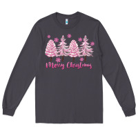 Smoke Merry Christmas Trees Long Sleeve Tee - FaDigitalArtStudio