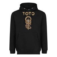 Black TOTO ROCK Heavyweight Hoodie - linhVisuals