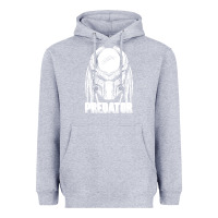 Heather Grey predator Heavyweight Hoodie - linhVisuals