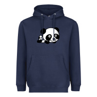 Navy baby panda bear Heavyweight Hoodie - linhVisuals