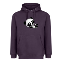 Plum baby panda bear Heavyweight Hoodie - linhVisuals