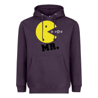 Plum Mr Pacman Heavyweight Hoodie - linhVisuals