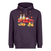 Plum basenji pumpkin truck fall leaf thanksgiving halloween Heavyweight Hoodie - linhVisuals