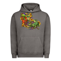 Pigment Tornado louisiana map with mardi gras crocodile Urban Hoodie - RanaPortraitStore