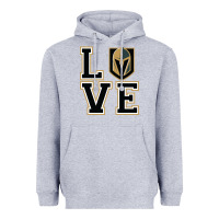 Heather Grey the love golden knight Heavyweight Hoodie - linhVisuals