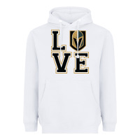White the love golden knight Heavyweight Hoodie - linhVisuals