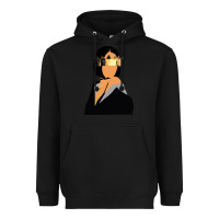 Black rihanna artwork Heavyweight Hoodie - linhVisuals