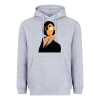 Heather Grey rihanna artwork Heavyweight Hoodie - linhVisuals