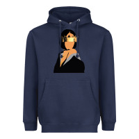 Navy rihanna artwork Heavyweight Hoodie - linhVisuals