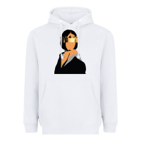 White rihanna artwork Heavyweight Hoodie - linhVisuals