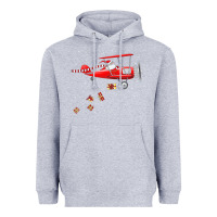 Heather Grey christmas santa claus pilot flying airplane gift tee Heavyweight Hoodie - linhVisuals