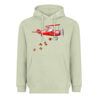 Matcha christmas santa claus pilot flying airplane gift tee Heavyweight Hoodie - linhVisuals