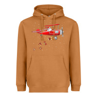 Meerkat christmas santa claus pilot flying airplane gift tee Heavyweight Hoodie - linhVisuals