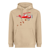 Mushroom christmas santa claus pilot flying airplane gift tee Heavyweight Hoodie - linhVisuals