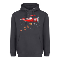 Smoke christmas santa claus pilot flying airplane gift tee Heavyweight Hoodie - linhVisuals