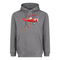 Storm christmas santa claus pilot flying airplane gift tee Heavyweight Hoodie - linhVisuals