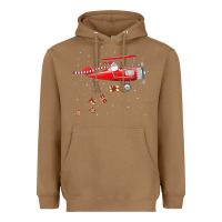 Toasted Coconut christmas santa claus pilot flying airplane gift tee Heavyweight Hoodie - linhVisuals