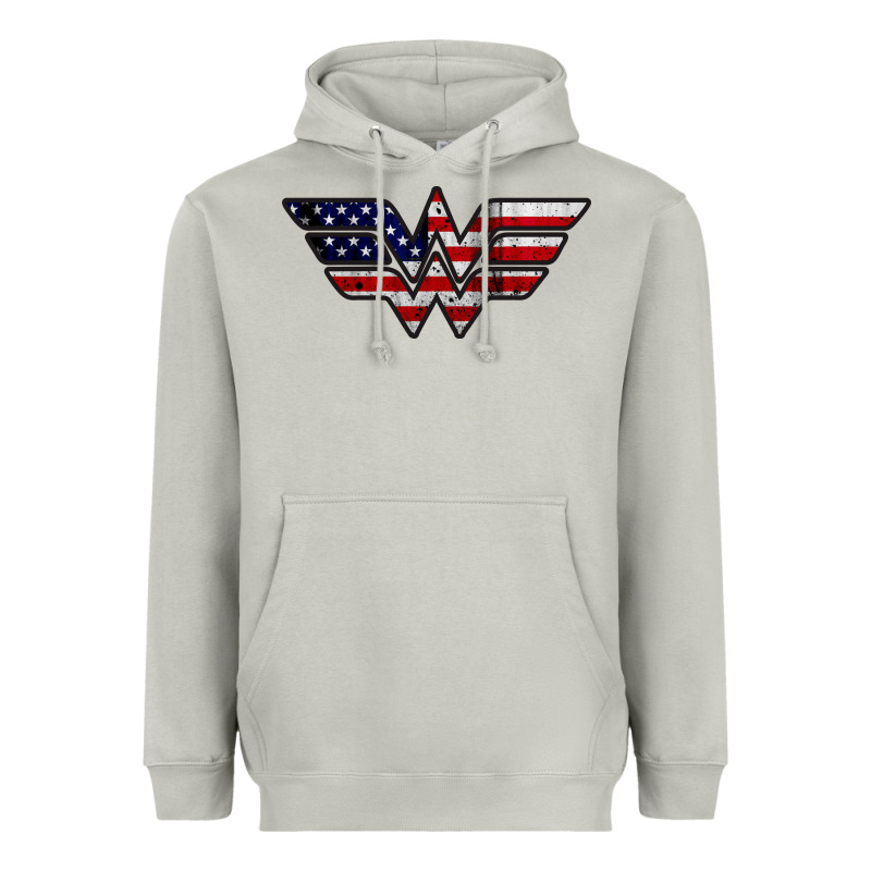 Wonder Woman American Flag Heavyweight Hoodie by linhVisuals | Teevron