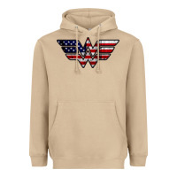 Mushroom Wonder woman american flag Heavyweight Hoodie - linhVisuals