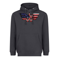 Smoke Wonder woman american flag Heavyweight Hoodie - linhVisuals