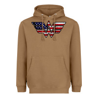 Toasted Coconut Wonder woman american flag Heavyweight Hoodie - linhVisuals