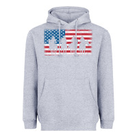 Heather Grey cowboy patriotic american flag 4th of july gift tee Heavyweight Hoodie - linhVisuals