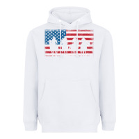 White cowboy patriotic american flag 4th of july gift tee Heavyweight Hoodie - linhVisuals