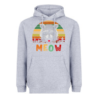Heather Grey funny vintage raccoon meow raccoon lovers Heavyweight Hoodie - linhVisuals