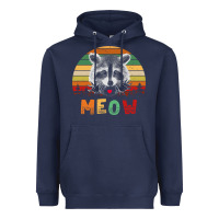 Navy funny vintage raccoon meow raccoon lovers Heavyweight Hoodie - linhVisuals